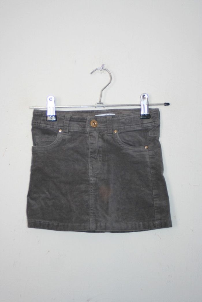 Jupe en velours grise Okaidi 4 ans