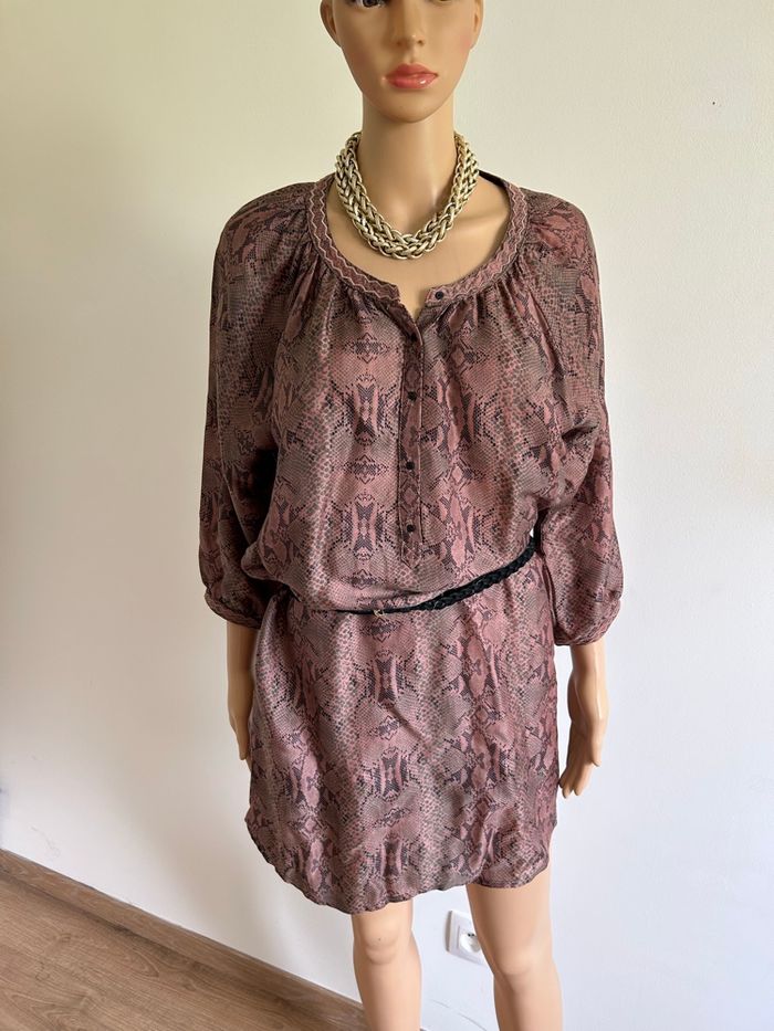 Robe courte marron beige Maison Scotch taille S bon état