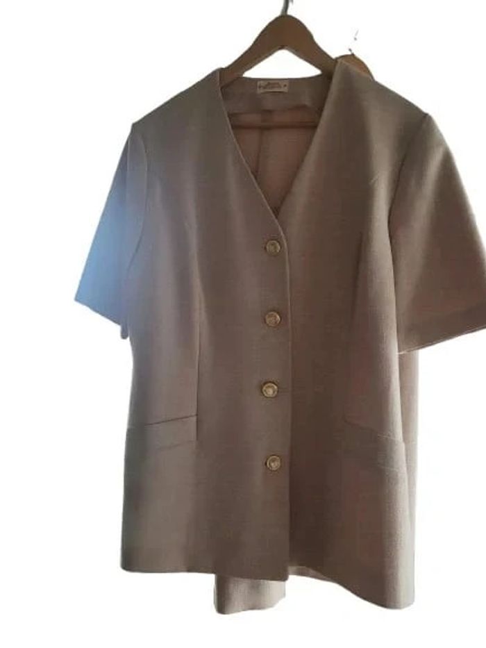 Tailleur Janine Pauporte taille 3 beige - photo numéro 3