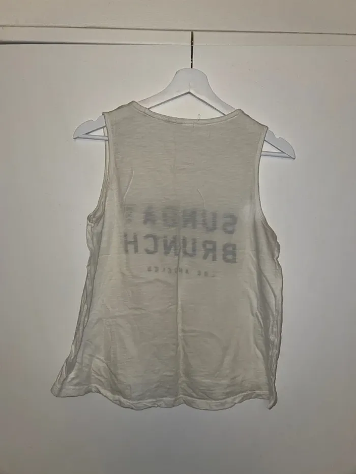 Lot 2 débardeurs blanc et gris Mango M - photo numéro 7