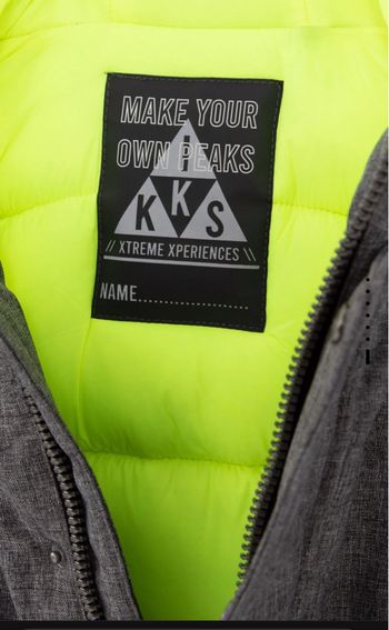 IKKS Garçon Kids 4 Ans Parka Chaude Gris intérieur Vert Neuf étiquette 