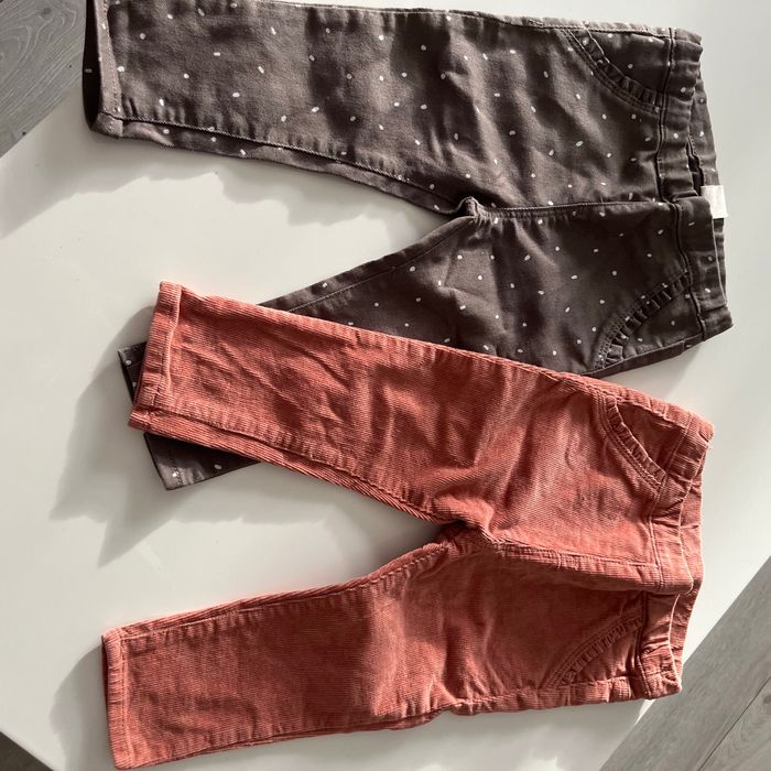 Lot 2 pantalons H&M 9-12 mois
