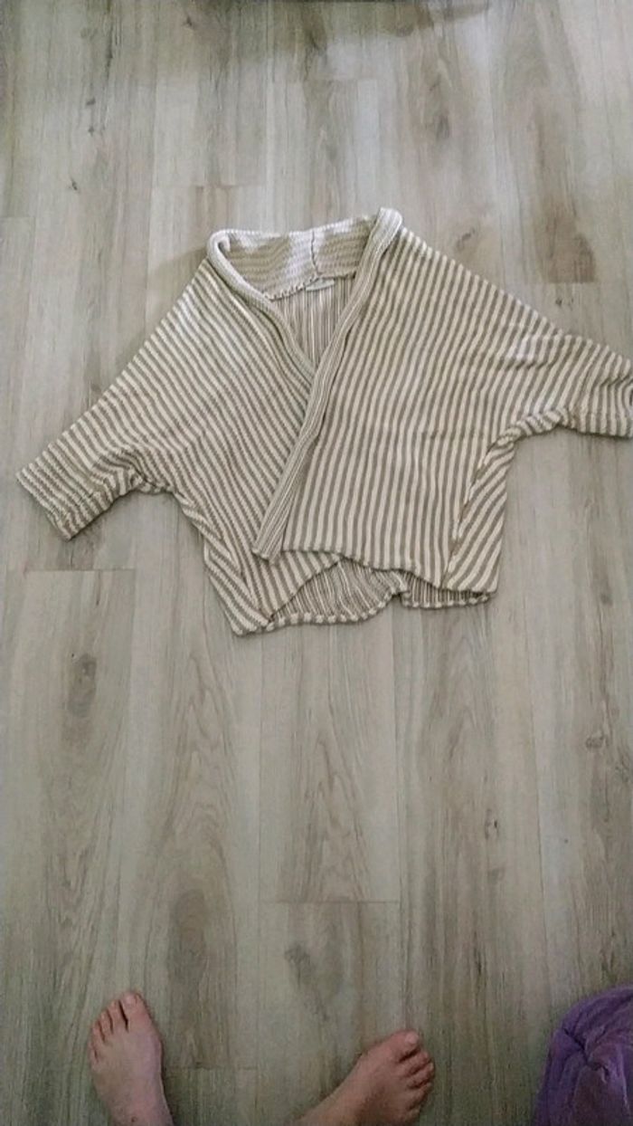 Gilet ouvert manches courtes