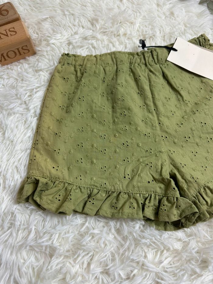 Short vert broderie anglaise Lil Atelier taille 7 ans - photo numéro 2