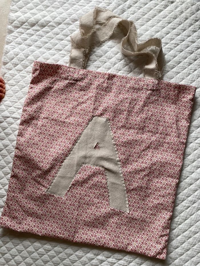 Sac tote bag lettre A 🌸