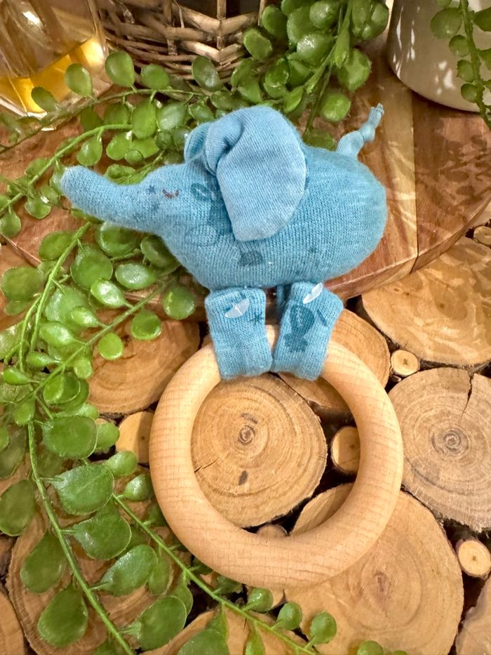 Hochet bois moulin Roty éléphant sous mon baobab - photo numéro 2