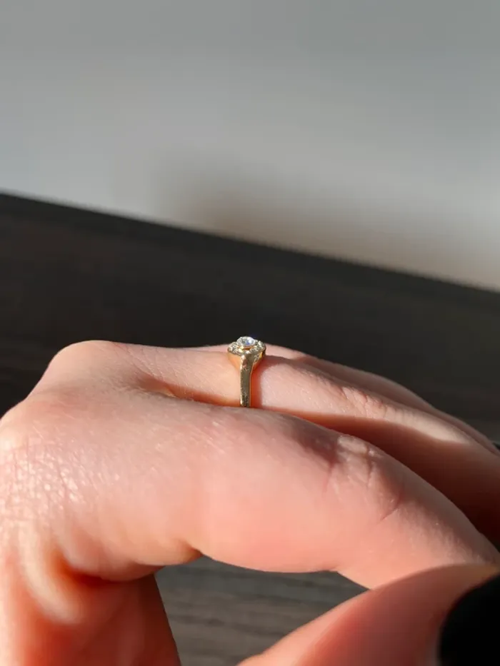 Bague œil doré et strass - photo numéro 3