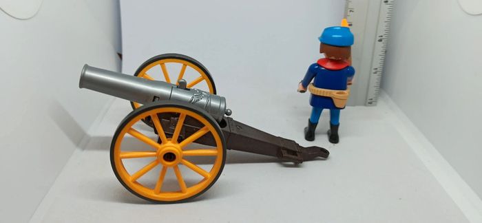 Homme soldat nordiste avec canon playmobil - photo numéro 2
