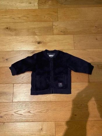 Gilet zippé avec 2 poches - Catimini - Bleu Marine - 6 mois