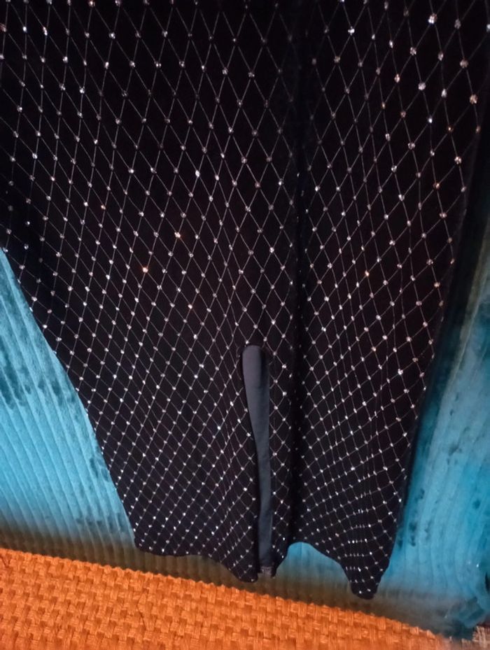 Robe longue de soirée velours noir - photo numéro 2