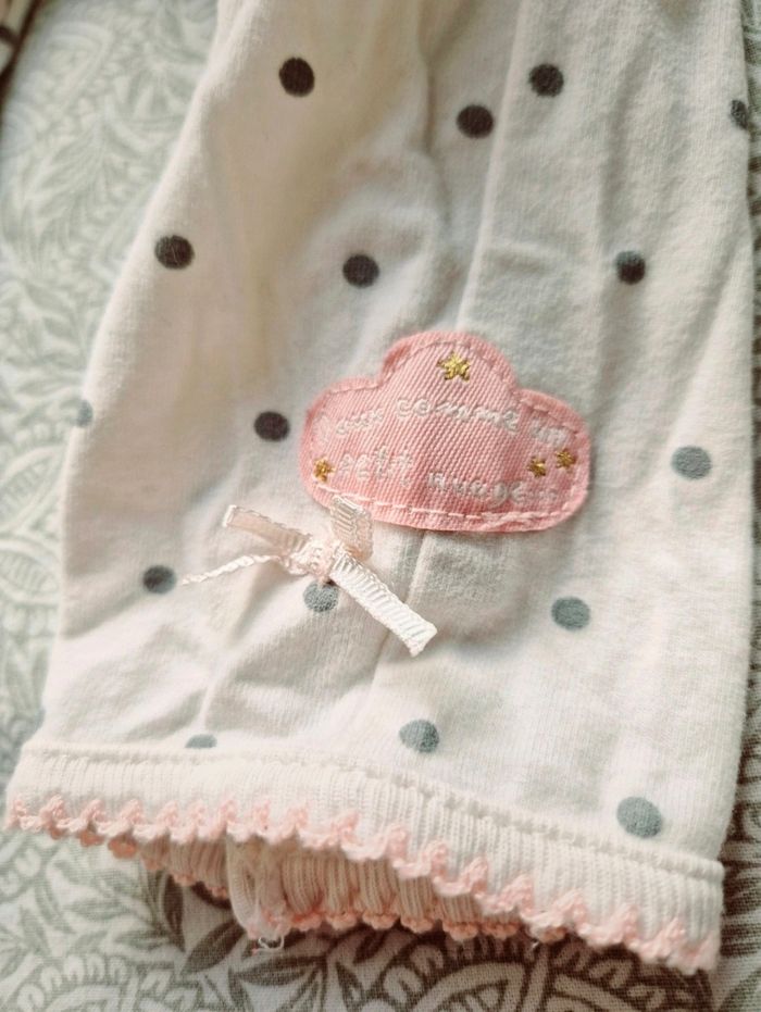 Pyjama à crème à pois Sergent Major 9 mois - photo numéro 3