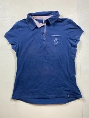 👕 Polo Fouganza marine & rose – Taille 46