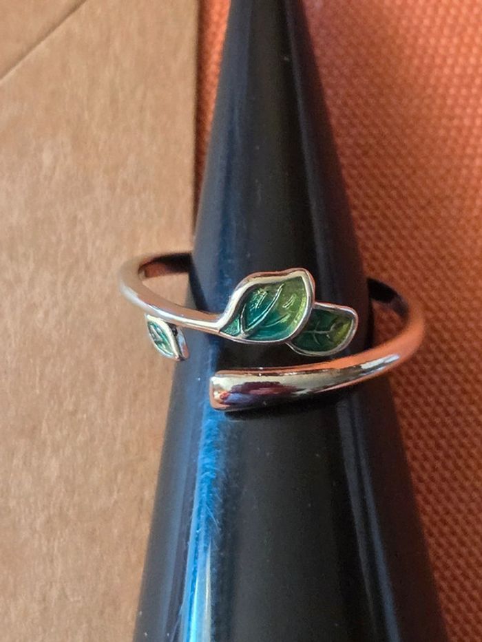 Bague argent 925 verte - photo numéro 2