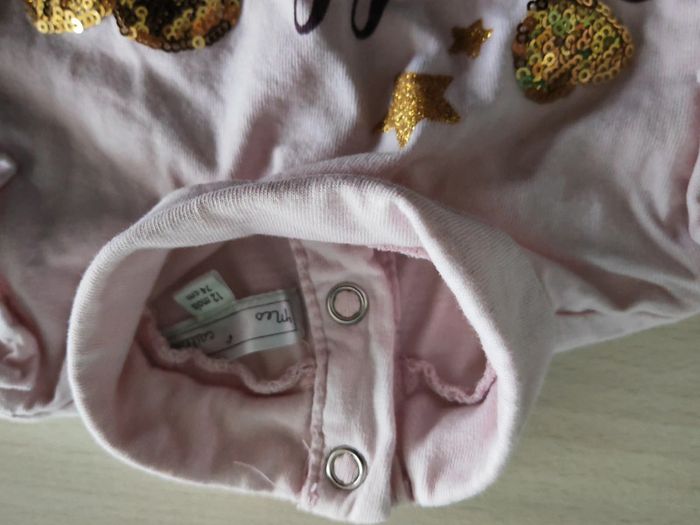 Pull col roulé rose avec paillettes - photo numéro 2