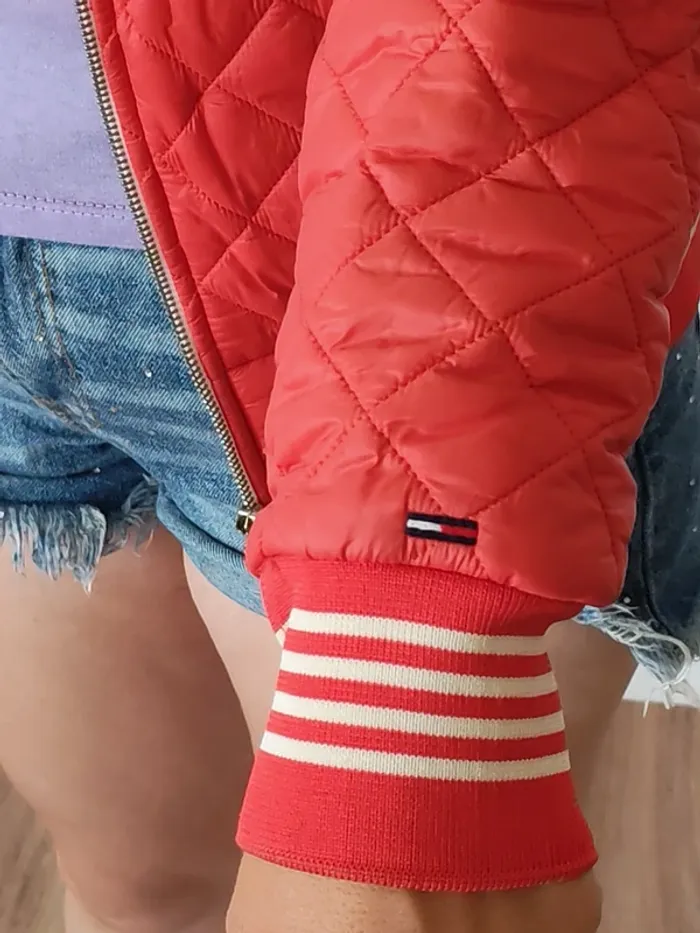 Bombers matelassé Hilfiger Denim rouge – Taille S (36/38) - photo numéro 4