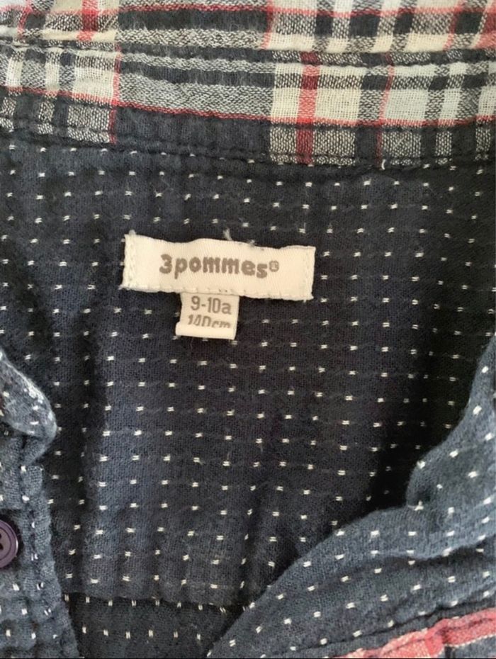 Chemise 3 pommes 9/10 ans - photo numéro 3
