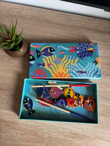 Jeu de pêche a ligne en bois djeco