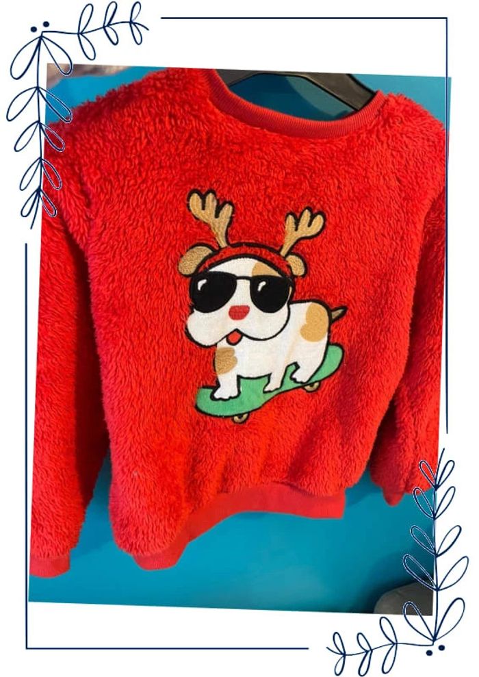 Pull chaud collection Noël 5/6 ans