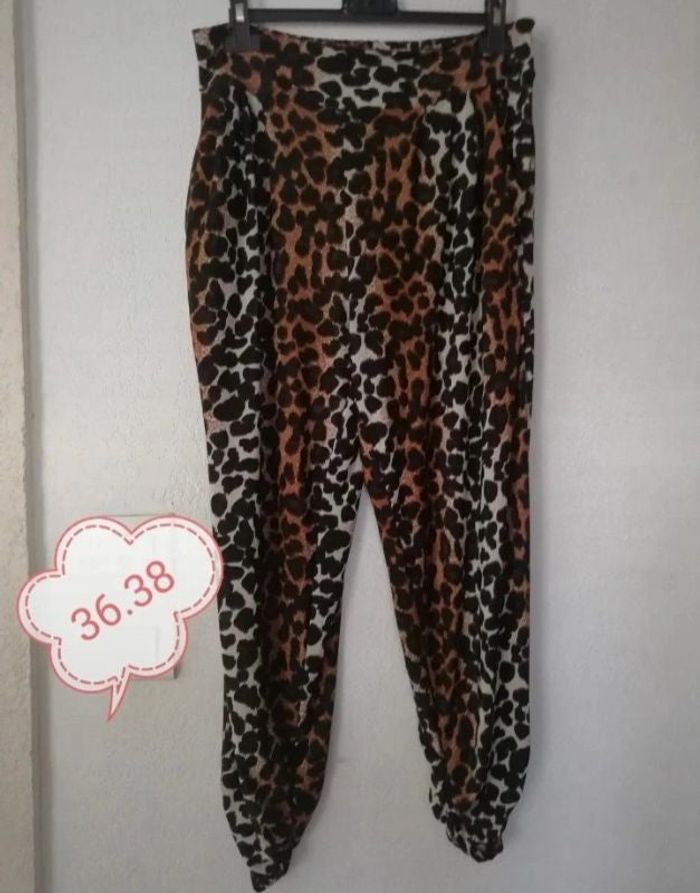Pantalon décontracté léopard femme 38