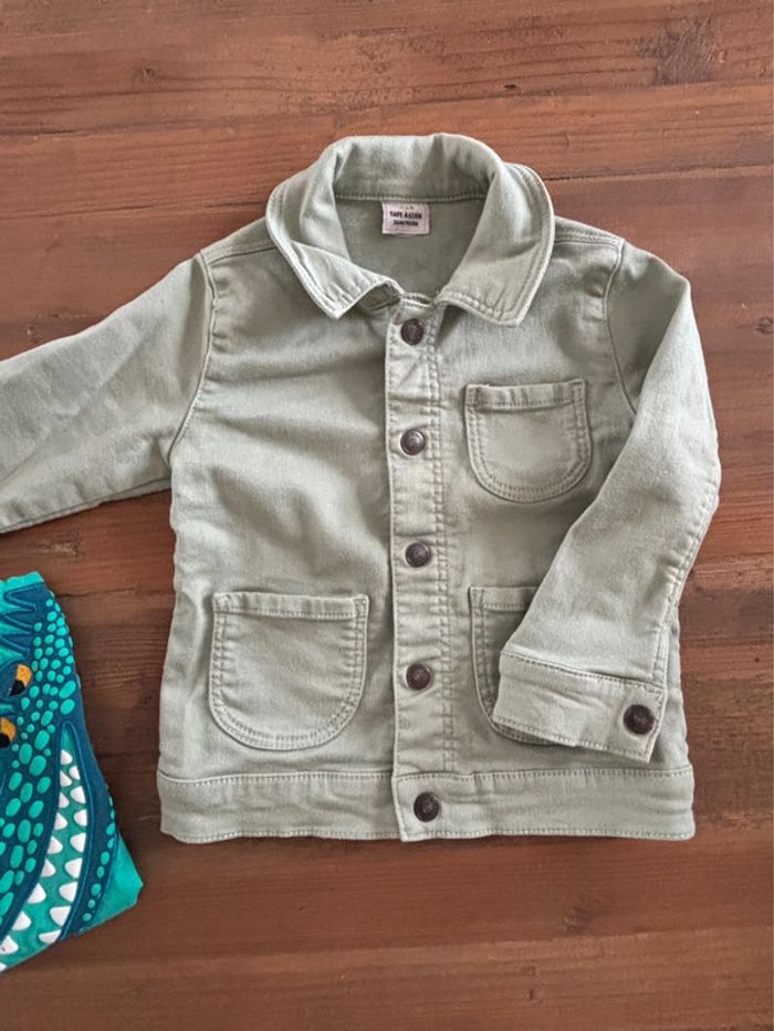 Veste en jean/toile tape à l’œil 36 mois - photo numéro 2