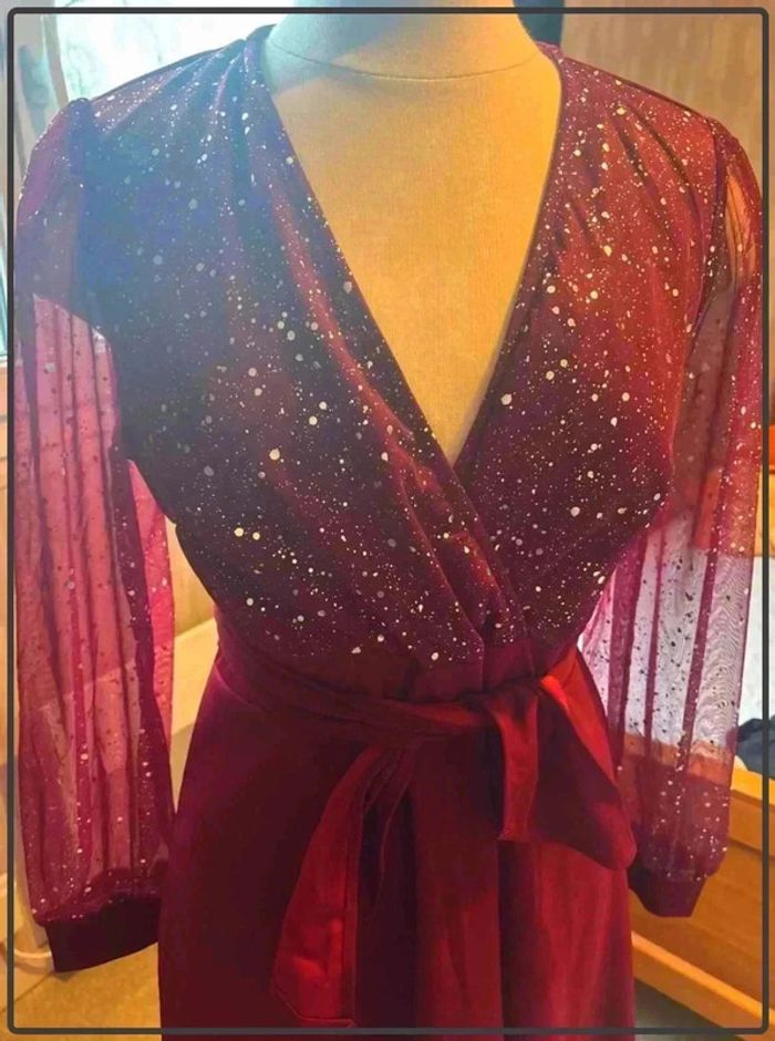 Magnifique robe manches transparente taille 0xl(44) - photo numéro 2