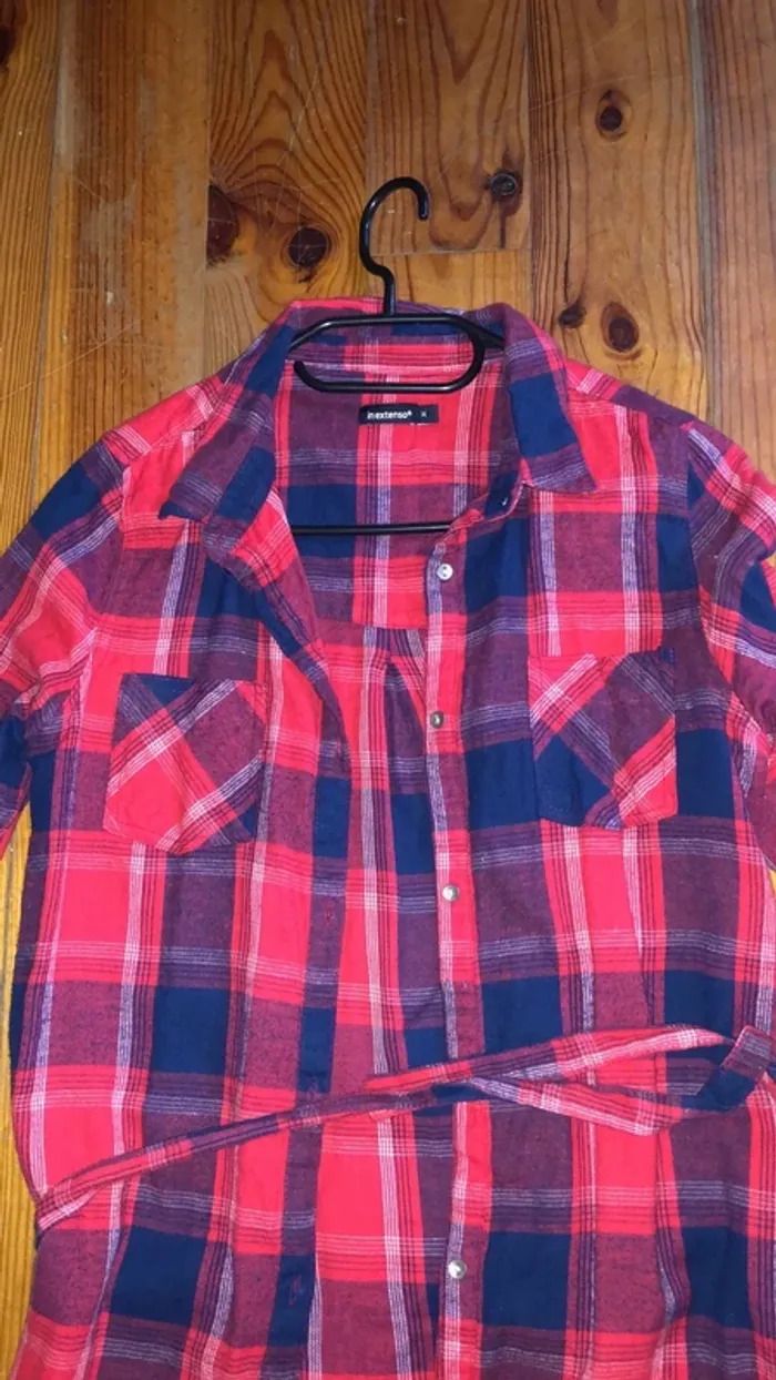 Robe à carreaux rouges et bleus - photo numéro 3