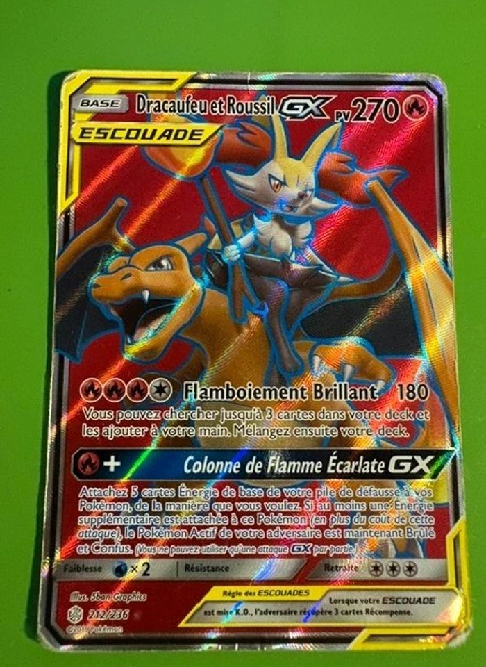 Dracaufeu et Roussil Full ART 212/236 - éclipse cosmique Pokémon FR - photo numéro 1