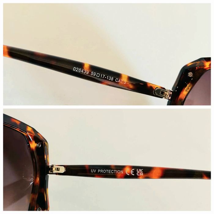 Lot de deux lunettes de soleil femme marron et noir me léopard uvprotection cat 2 et 3 - photo numéro 5