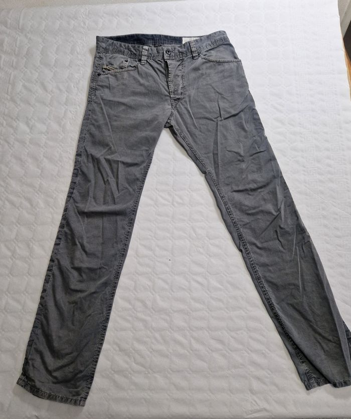 Pantalon chino homme , Diesel , gris , taille 40 - photo numéro 3