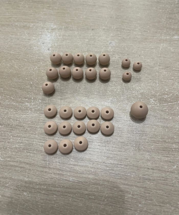 Perle silicone taupe