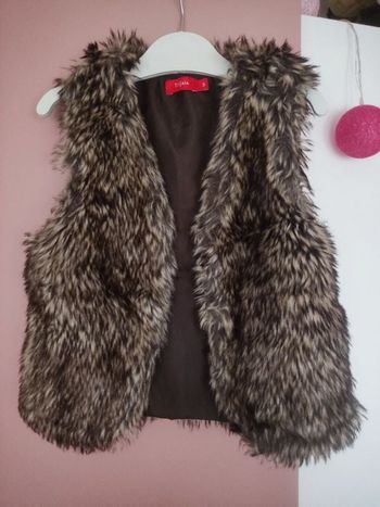 Gilet sans manche fourrure