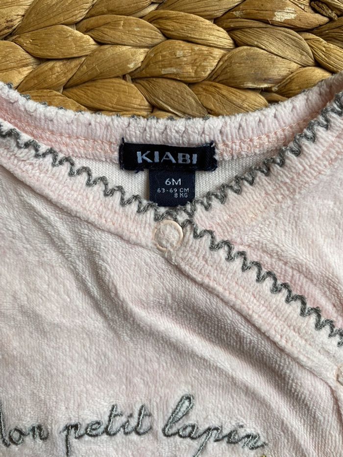 Pyjama rose lapin Kiabi 6 mois - photo numéro 2