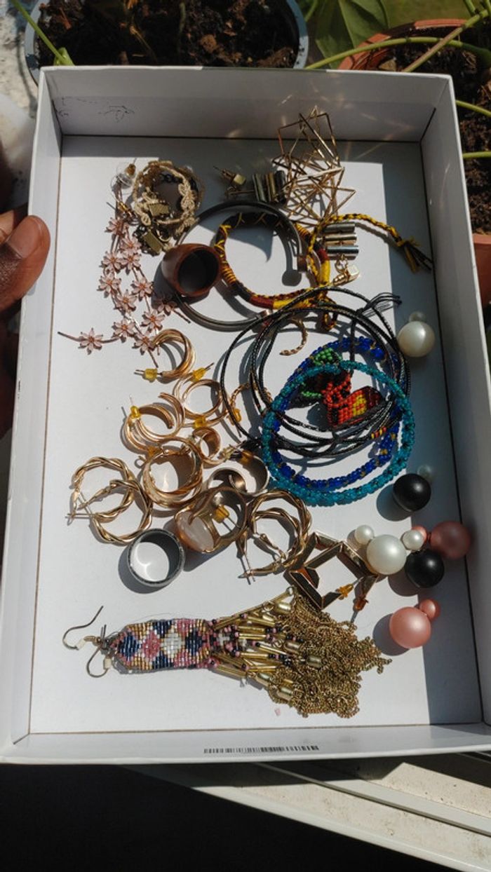 Lot de divers bijoux bracelet boucles d'oreilles bague - photo numéro 3