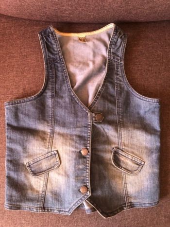 Gilet en jean sans manches 14ans
