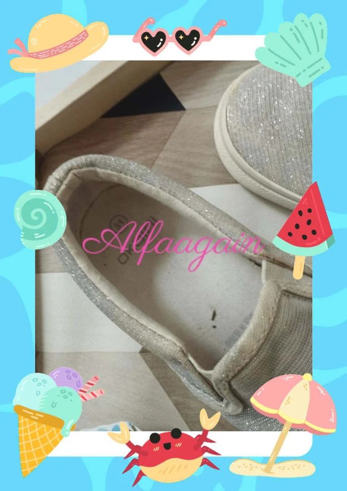 Baskets Okaïdi argentées 31 - photo numéro 2