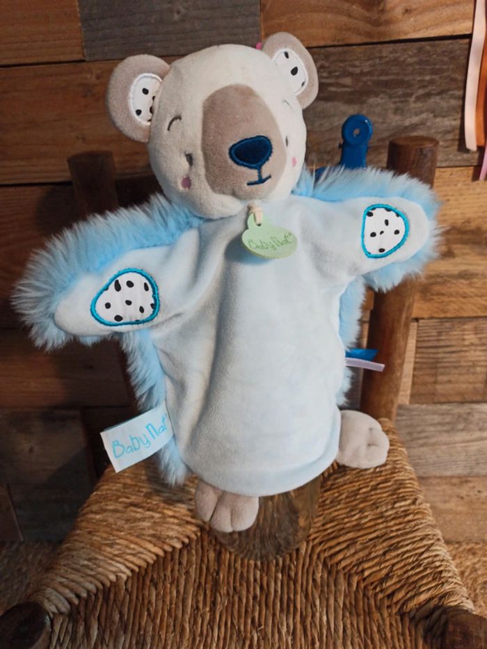 Doudou marionnette ours polaire Neskimos baby NAT tbe - photo numéro 4