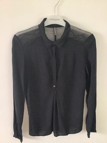 Chemise noire avec dentelle Naf naf 34