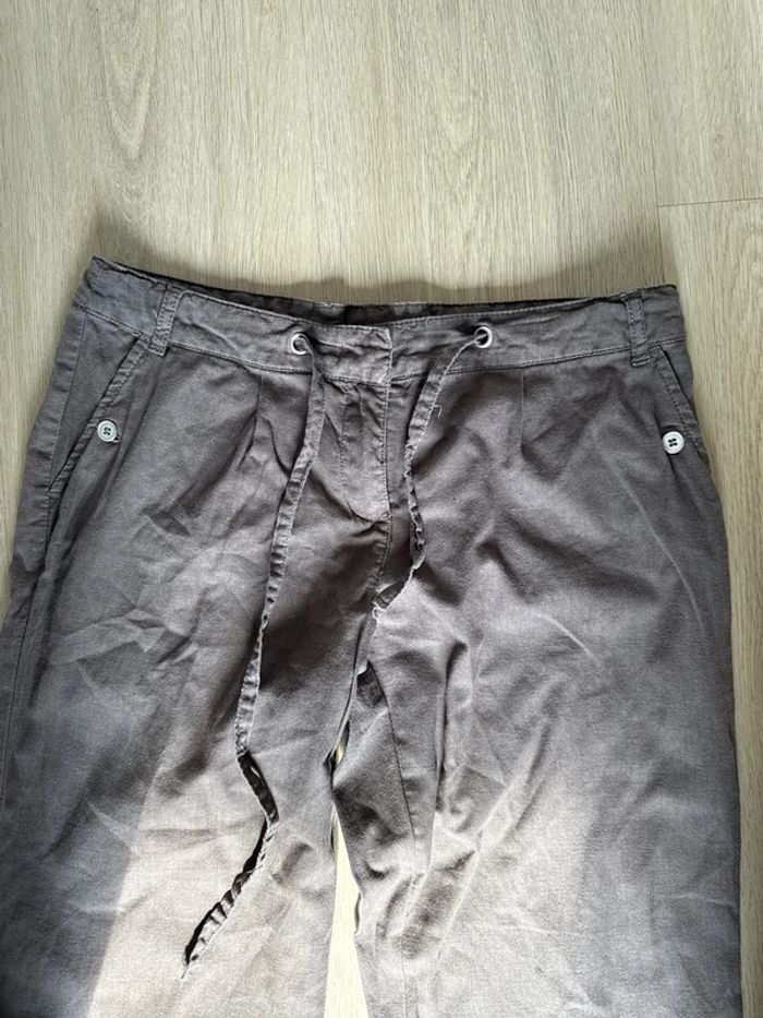 Pantalon femme lin naf naf taille 38 - photo numéro 3