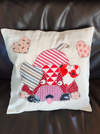 Housse de coussin petit chien 