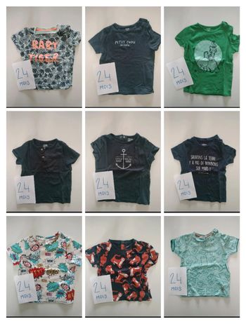 Lot de 9 t-shirts manches courtes