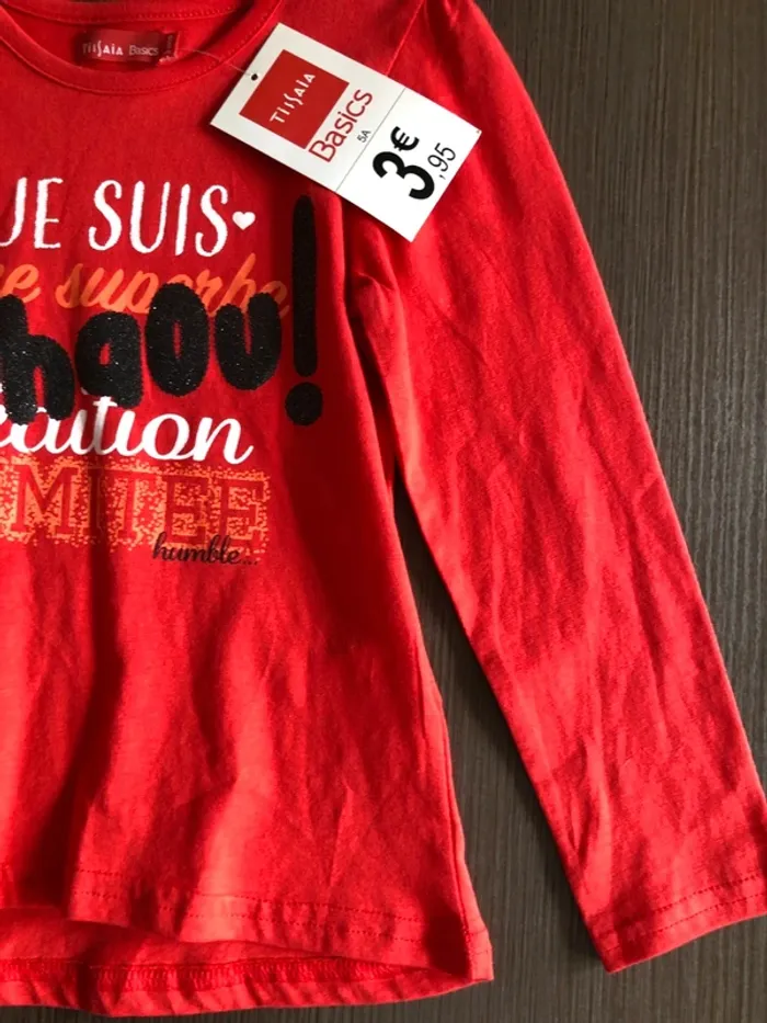 Tee shirt manches longues fille 5 ans - photo numéro 3
