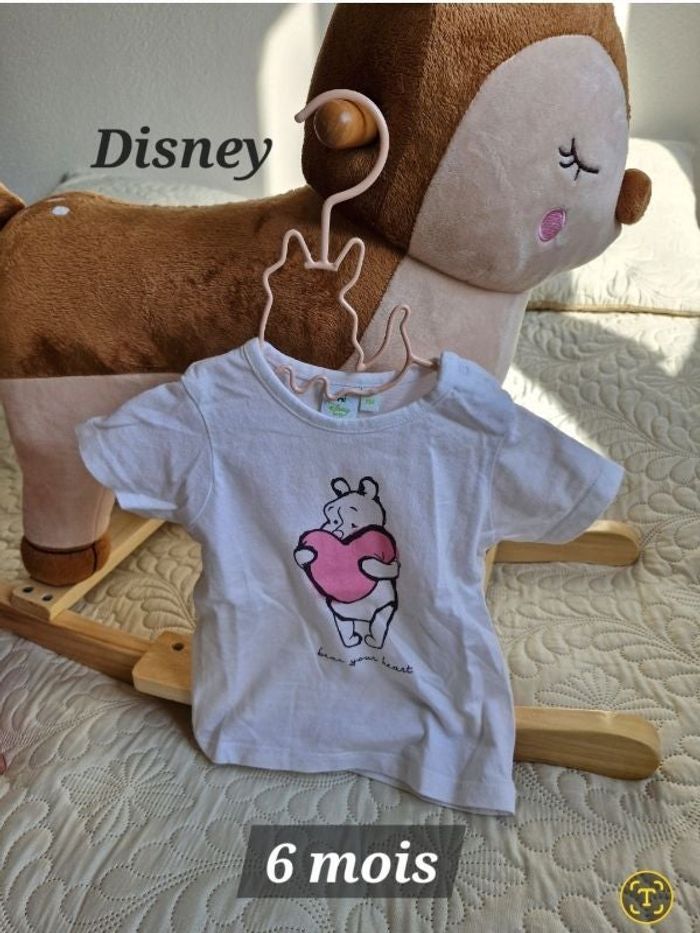 T-shirt winnie l'ourson cœur 6 mois