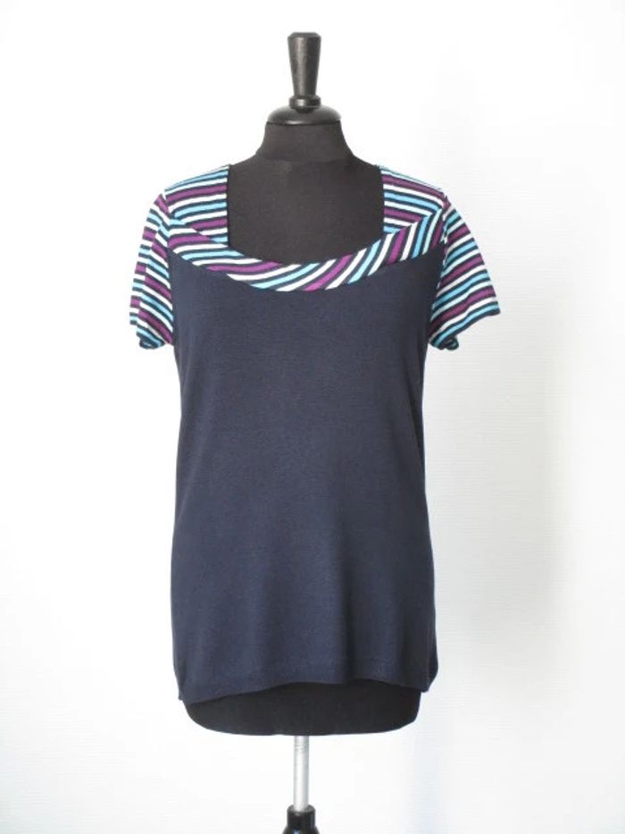 Pull marine rayures Jac Jac 38 NEUF