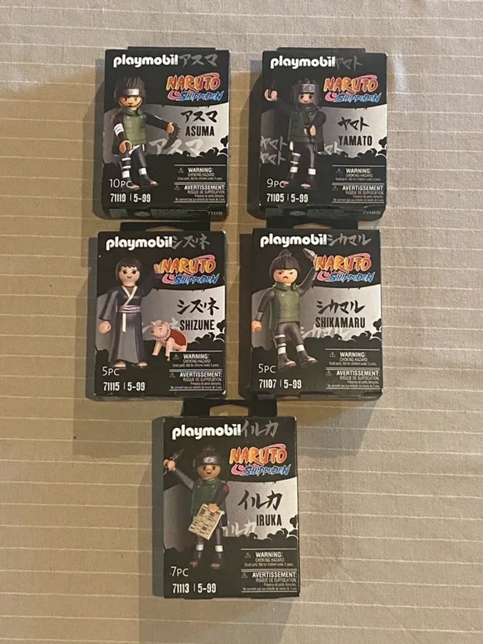 Lot de 5 figurines Playmobil Naruto neuves