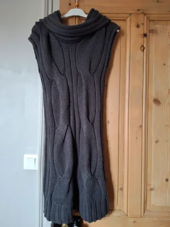 Robe grosse maille grise Jennyfer
