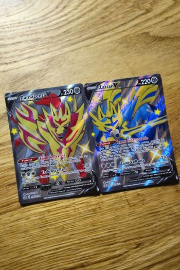 Lot Carte Pokemon Zacian/Zamazenta V  SWSH292 et SWSH293