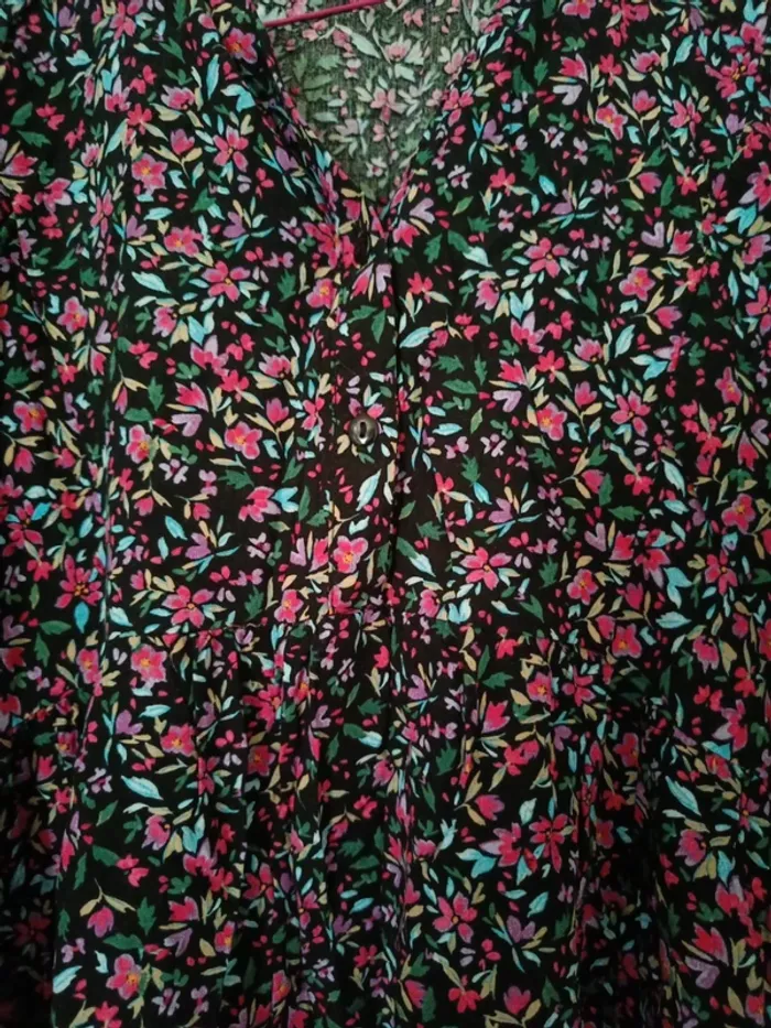 Robe Gémo grossesse fleurs violettes maternité 40 - photo numéro 4