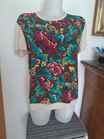 Pull manches courte " Eric Bompard "T XL cachemire et soie Superbe et rare