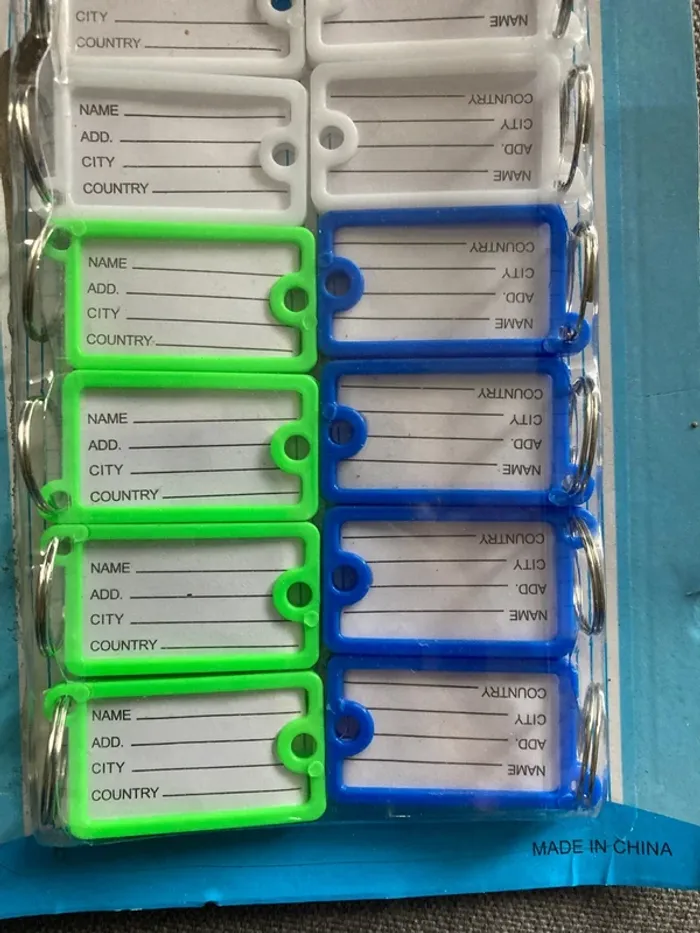 Lot de 12 portes clés étiquettes - photo numéro 4