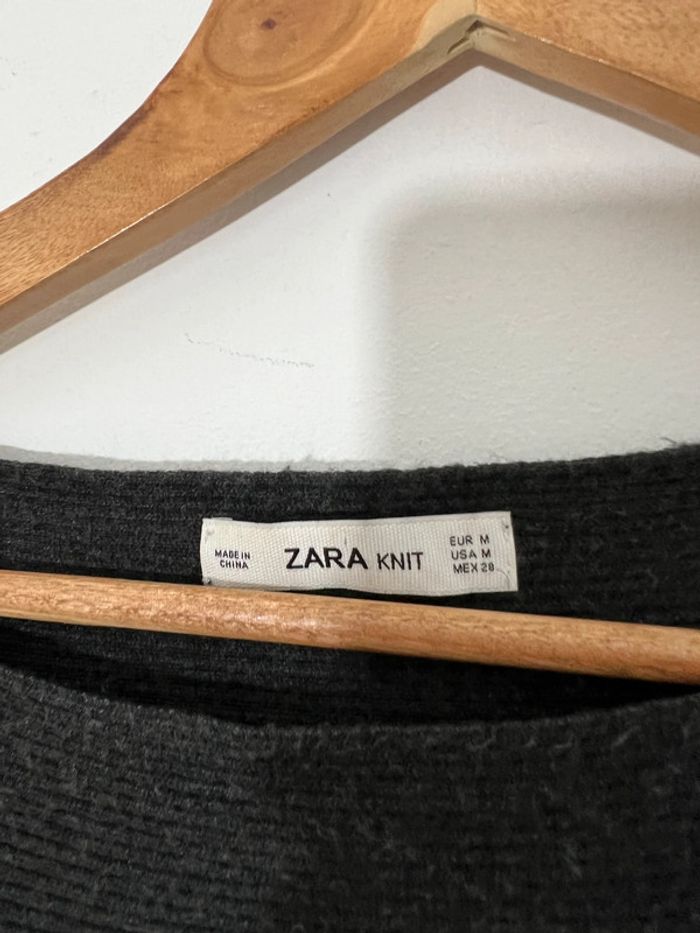 Pull Zara côtelé gris - photo numéro 5